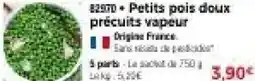 Thiriet Petits pois doux précuits vapeur offre