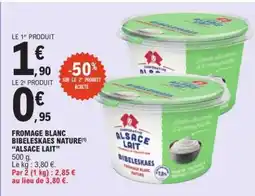 E.Leclerc FROMAGE BLANC BIBELESKAES NATURE ALSACE LAIT offre