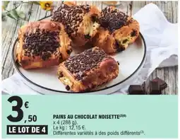 E.Leclerc PAINS AU CHOCOLAT NOISETTE offre