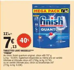 E.Leclerc Tablettes Lave Vaisselle Finish offre