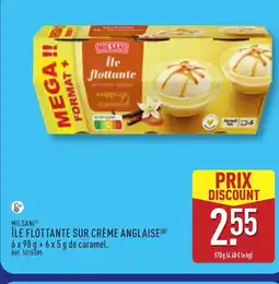 ALDI MILSANI Île flottante sur crème anglaise offre
