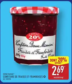 ALDI BONNE MAMAN Confiture de fraises et framboises offre