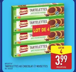 ALDI BISCOTTO Tartelettes au chocolat et noisettes offre