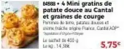 Thiriet 4 mini gratins de patate douce au cantal et graines de courge offre