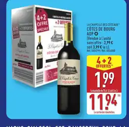 ALDI LA CHAPELLE DES CÔTEAUX Côtes de bourg aop offre