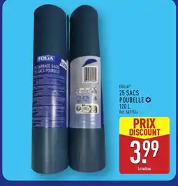 ALDI FOLIA 25 sacs poubelle offre