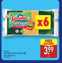 ALDI SPONTEX 6 éponges grattantes offre