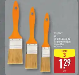 ALDI DECO CRAFT Lot de pinceaux offre
