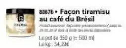 Thiriet Façon tiramisu au café du brésil offre