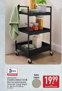 ALDI HOME CREATION Étagère à roulettes offre