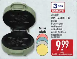 ALDI AMBIANO Mini gaufrier offre