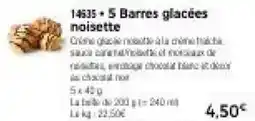 Thiriet 5 Barres glacées noisette offre