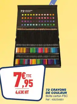Bureau Vallée 72 crayons de couleur offre