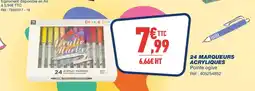 Bureau Vallée 24 marqueurs acryliques offre