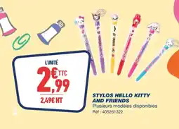 Bureau Vallée Stylos hello kitty and friends offre