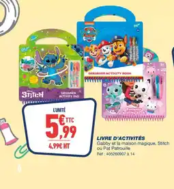 Bureau Vallée Livre d'activités offre