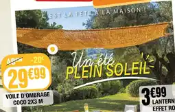La Foir'Fouille Voile d'ombrage coco offre
