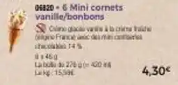 Thiriet 6 Mini cornets vanille,bonbons offre