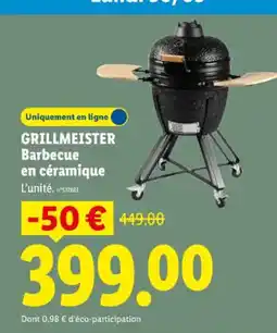 Lidl GRILLMEISTER Barbecue en céramique offre