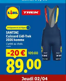 Lidl SANTINI Cuissard Lidl-Trek 2026 homme offre