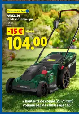 Lidl PARKSIDE Tondeuse thermique offre