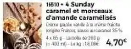Thiriet 4 Sunday caramel et morceaux d'amande caramélisés offre