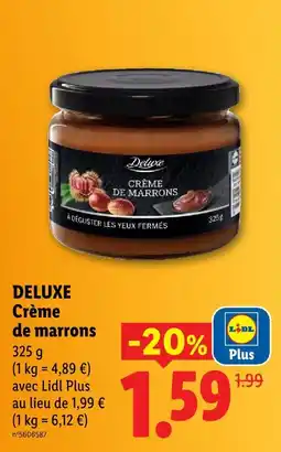 Lidl Deluxe crème de marrons offre