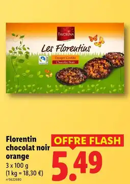 Lidl Favorina florentin chocolat noir orange offre