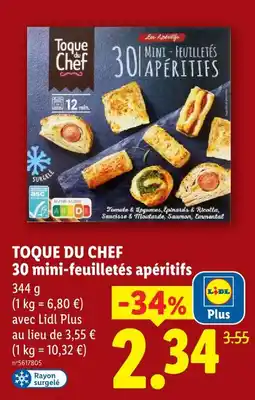 Lidl Toque du chef 30 mini-feuilletés apéritifs offre