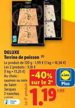 Lidl Deluxe terrine de poisson saumon offre