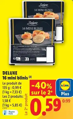 Lidl Deluxe 16 mini blinis offre