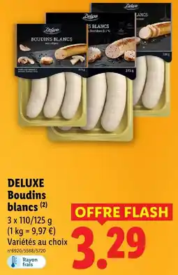 Lidl Deluxe boudins blancs aux cèpes offre
