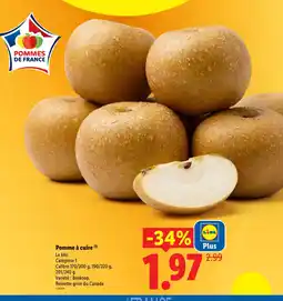 Lidl Pommes à cuire offre