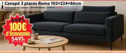 Maxi Bazar Canapé 3 places roma 105×224×86cm offre