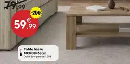 Maxi Bazar Table basse 103×38×63cm offre