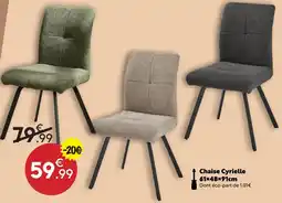 Maxi Bazar Chaise cyrielle offre