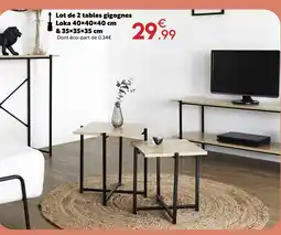 Maxi Bazar Lot de 2 tables gigognes loka offre