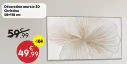 Maxi Bazar Décoration murale 3d christina offre