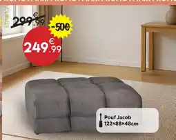 Maxi Bazar Pouf jacob 122×88×48cm offre