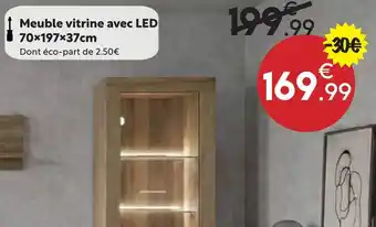 Meuble vitrine avec led 70×197×37cm