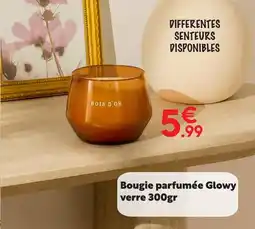 Maxi Bazar Bougie parfumée glowy verre 300 gr offre