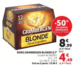 U Express Grimbergen biere blonde 6.7° offre