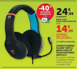 Hyper U Casque gaming filaire airlite pour nintendo switch 2 offre