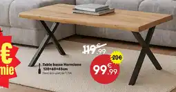 Maxi Bazar Table basse hermione 120×60×45cm offre
