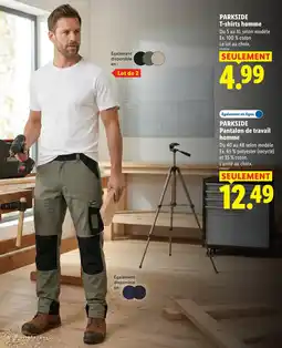 Lidl Parkside t-shirts homme offre