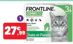 Animalis Frontline combo pipettes antiparasitaires 3x0,5ml offre