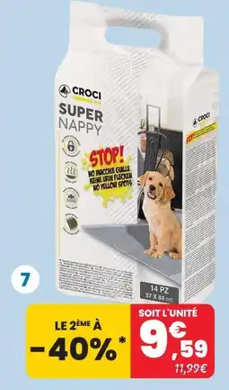 Animalis Croci tapis hygiénique charbon actif 84x57cm offre