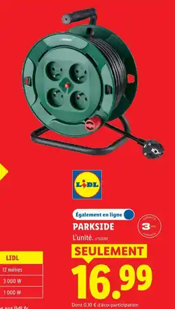 Lidl Parkside rallonge électrique 12 mètres offre