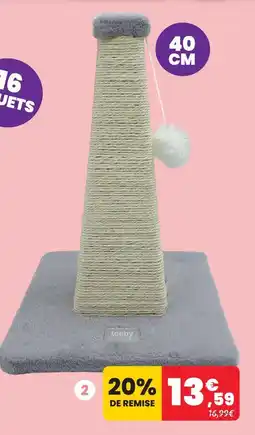 Animalis Leeby griffoir pyramide sisal offre