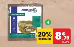 Animalis Aquadisio litière coco chips pour reptiles - 20l offre